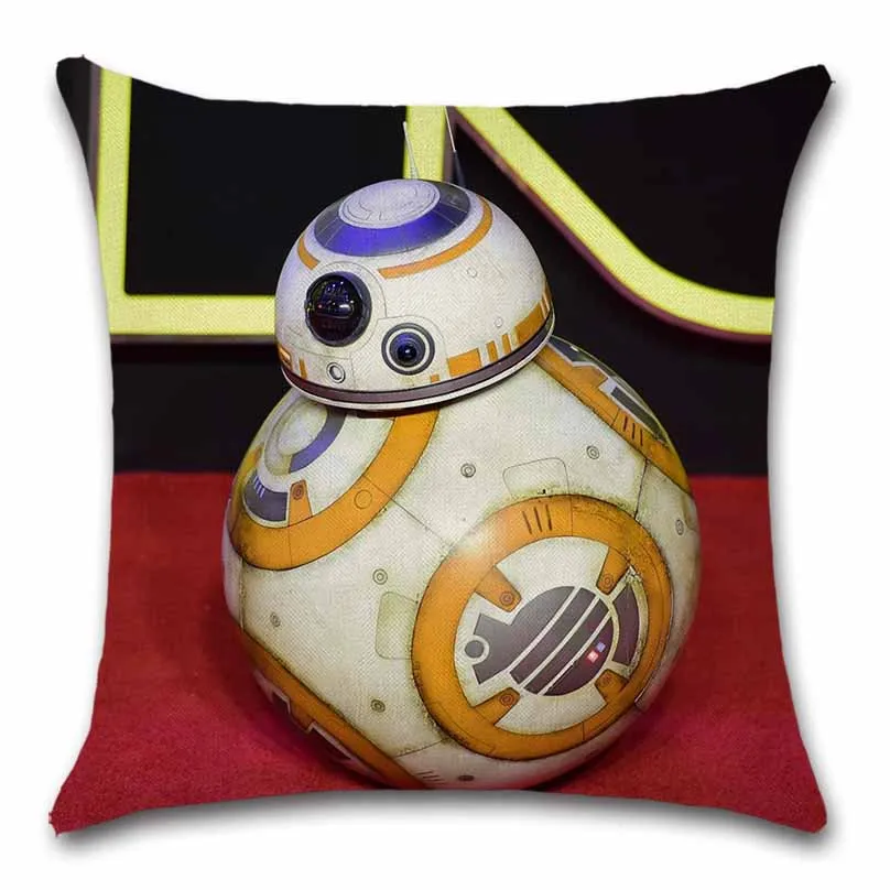 

Cartoon Robot bb-8 Sign Cushion Cover Decorative Home sofa chair car seat pillowcase kids bedroom gift friend present