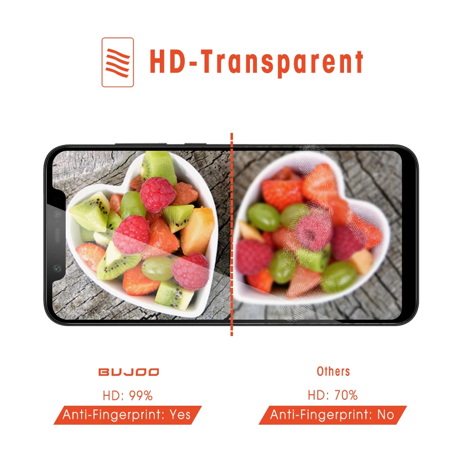 2 упаковки 100% оригинальное закаленное стекло BUJOO 2.5D 9H 0 3 мм с полным покрытием