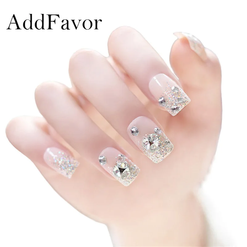 Накладные ногти Addfavor 24 шт./компл. полностью закрывающие акриловые накладные