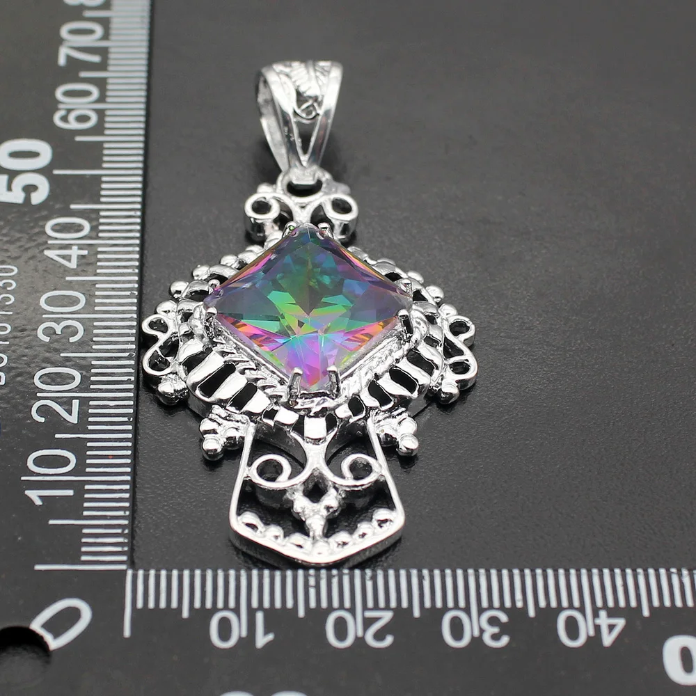 Hermosa красивые украшения милые радужные мистические ожерелья серебряного цвета с