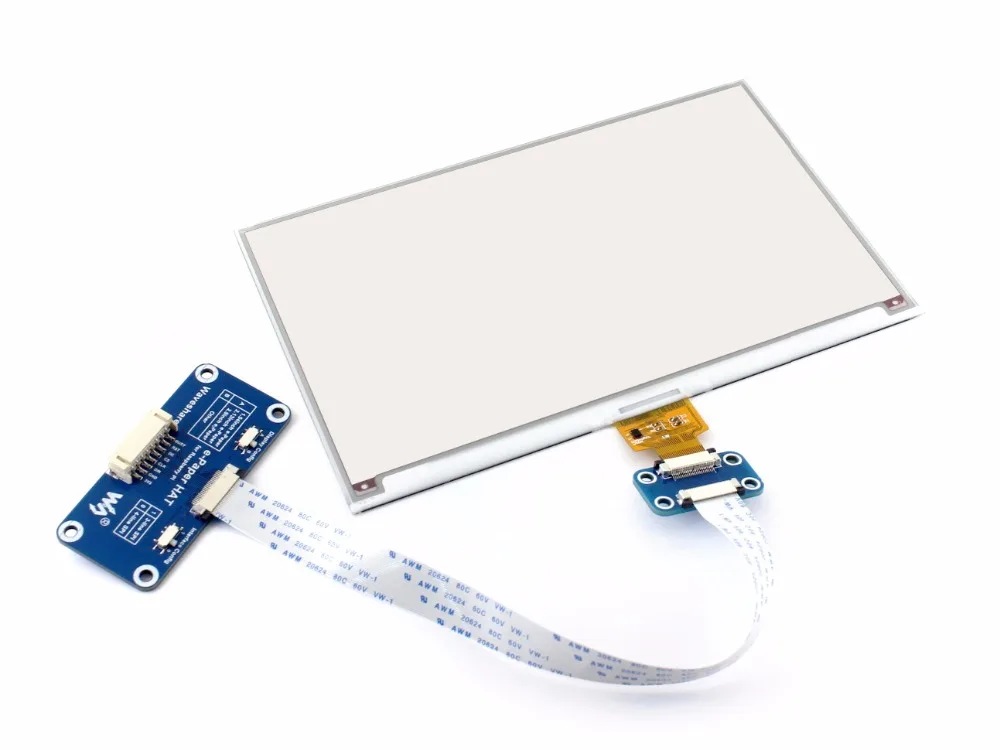 Waveshare 7,5 дюймовый e-paper HAT(B) дисплей для Raspberry Pi красный черный белый трехцветный SPI без подсветки ультра низкое потребление