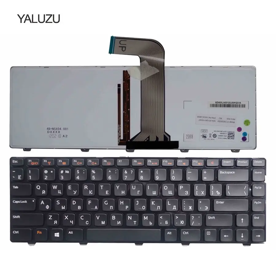 

YALUZU Русская клавиатура для DELL Inspiron 14R N4110 M4110 N4050 M4040 N5050 M5050 M5040 N5040 RU подсветка ноутбука с подсветкой