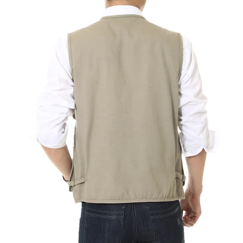 Мужской повседневный жилет многофункциональный с карманами повседневные