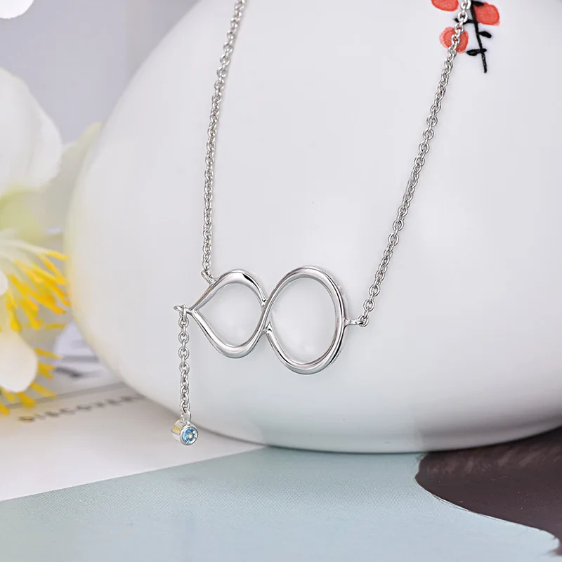 Новинка 2019 модное белое открытое Калабаш ААА подвеска с цирконием ожерелье для