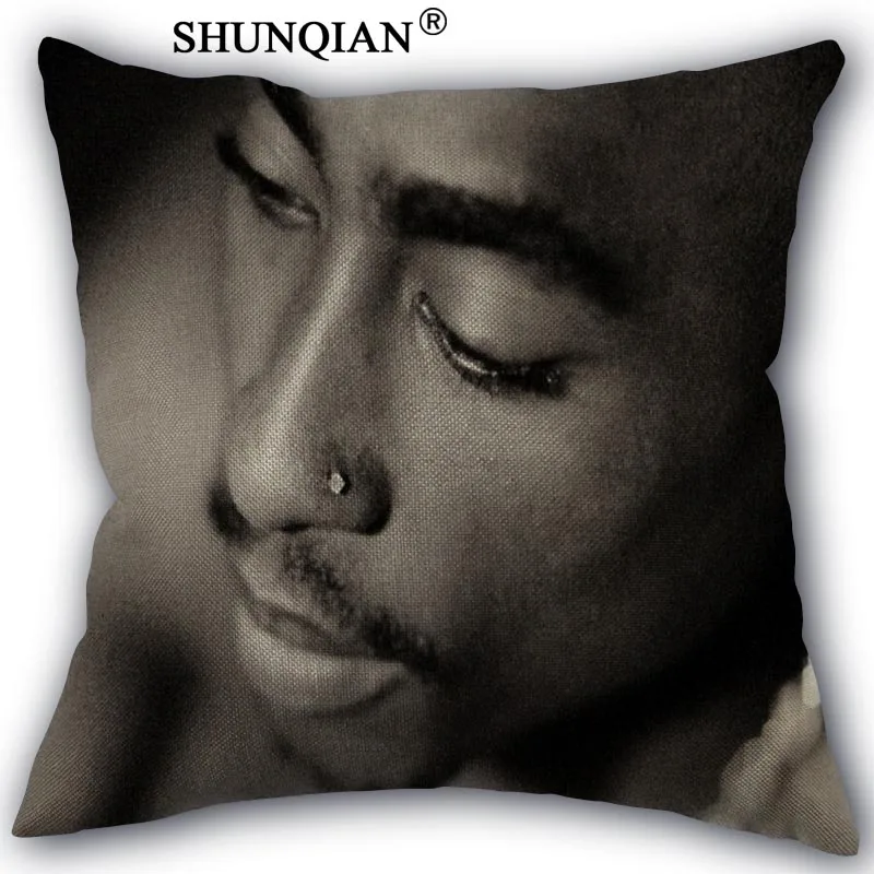 Pillowcase Новые льняные и хлопковые наволочки для телефона с изображением Тупака банные полотенца покрывало домашний текстиль декоративная наволочка индивидуальный подарок 45х45см наволочка с одной стороны - Цвет: Pillowcase