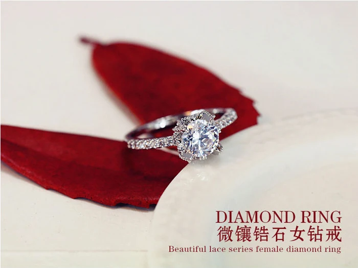 Женское Обручальное Кольцо YINHED роскошное кружевное кольцо из стерлингового