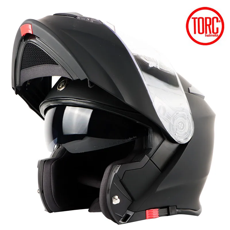 TORC T271 moto rcycle шлем флип-ап шлем мото rbike moto rcross Полный лицевой шлем capacete casque para moto ECE Сертификация - Цвет: Matte black