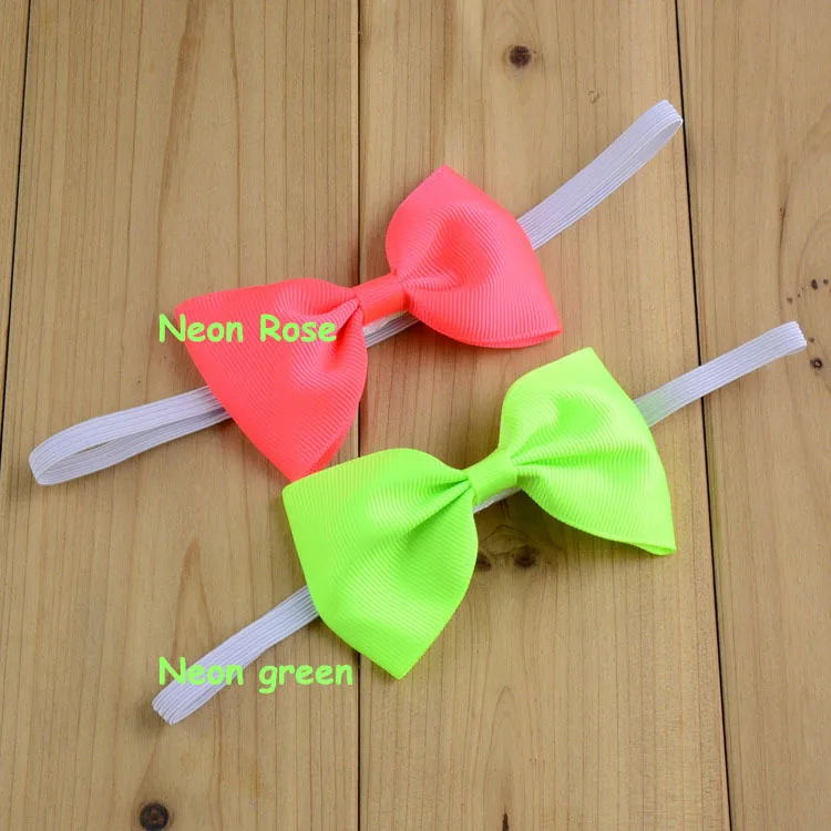 60 шт./лот Детская повязка на голову с бантом Летний стиль для детей 30 цветов