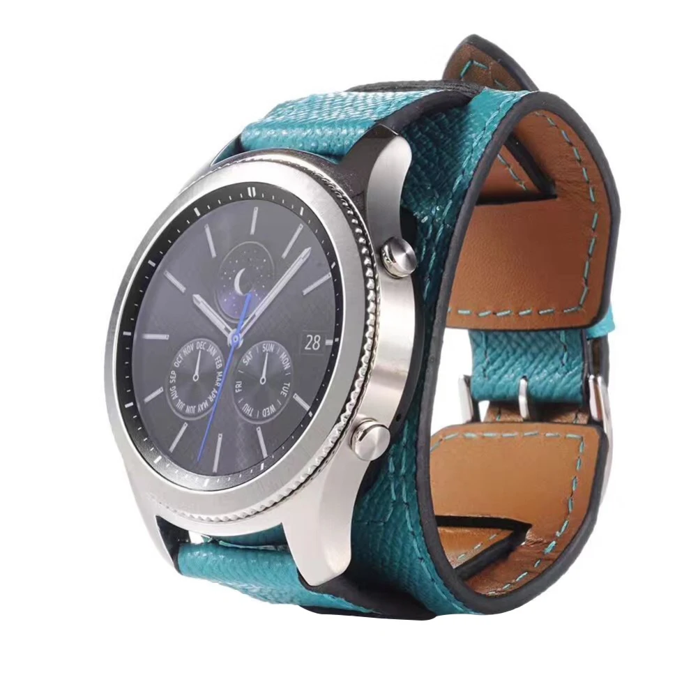 Peacock Green Модный Топ брендовый роскошный сменный Браслет из натуральной кожи для samsung gear S3 Frontier - Цвет ремешка: Peacock Green
