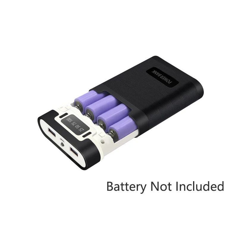 С горячей продажей 5V Dual USB Автомобильное зарядное устройство 4*18650 Power Bank контейнер