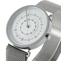 luxury silver men women watch magnet simple compass shape wrist watch for ladies male wrist watches waterproof couple watches