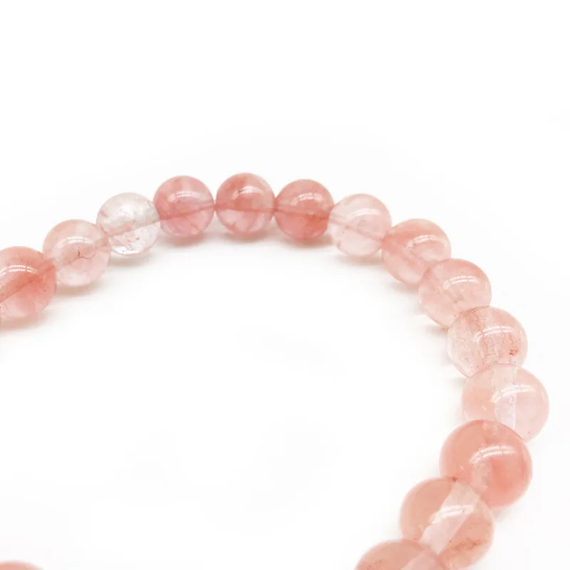 Эластичный натуральный камень розовый оранжевый бисер мужской браслет Femme Homme