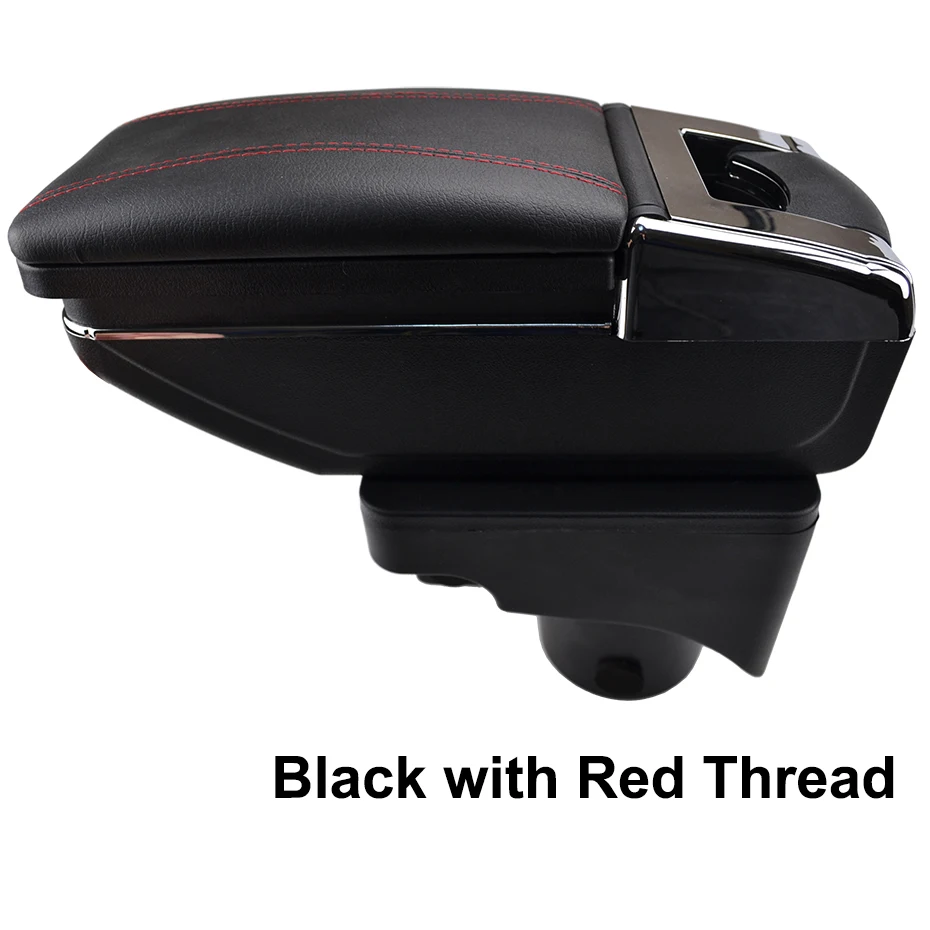 Red thread Автомобильный Стайлинг подлокотник для VW Golf Mk5 2003-2009 центр консоли коробка для хранения Пепельница вращающийся 2004 2005 кролик - Название цвета: Red thread