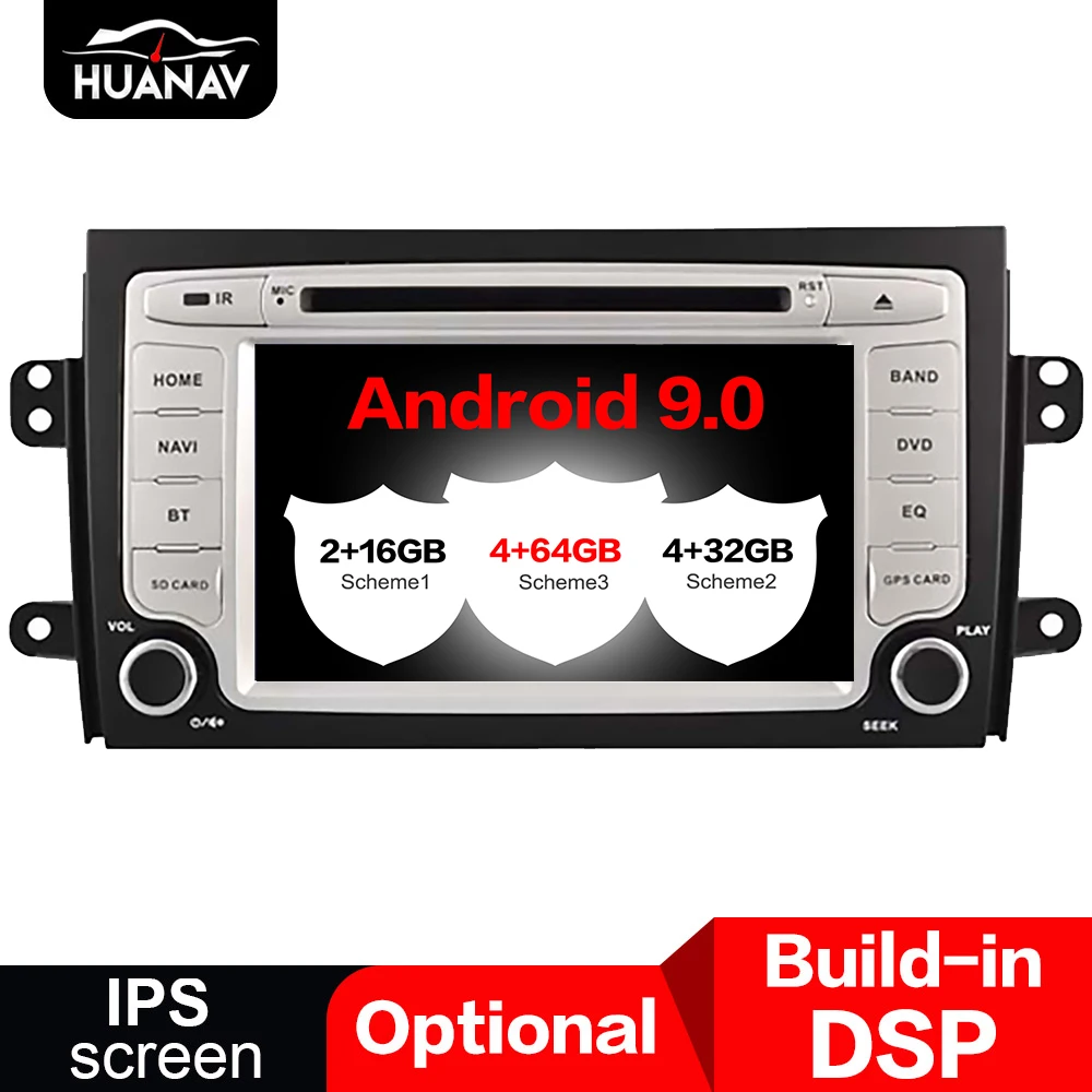 DSP Android 9.0 Car DVD player GPS navigation for Suzuki SX4 2006-2012 Car head unit multimedia Auto car radio player recorder