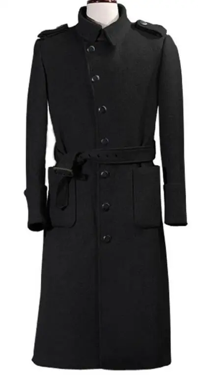 S 6XL горячее/весеннее мужское Новое модное тонкое длинное однобортное утепленное