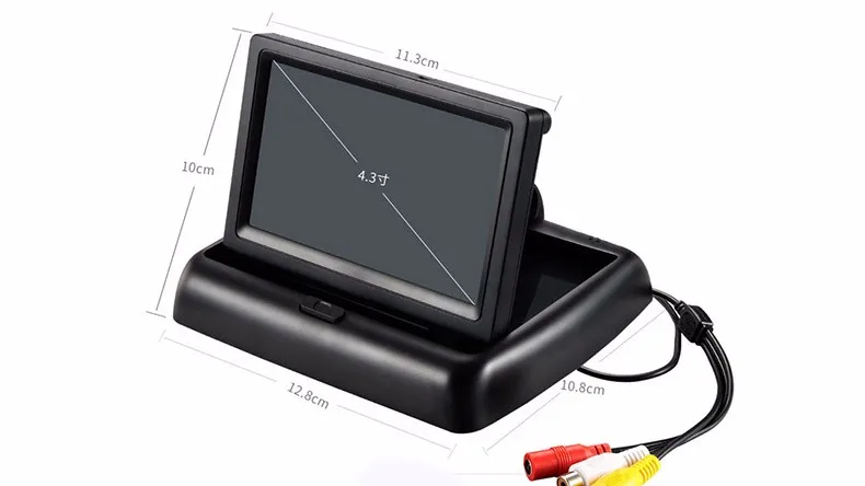 Складной 4,3 дюймов TFT цветной lcd HD автомобильный монитор экран Датчик парковки видео монитор заднего вида для камеры заднего вида