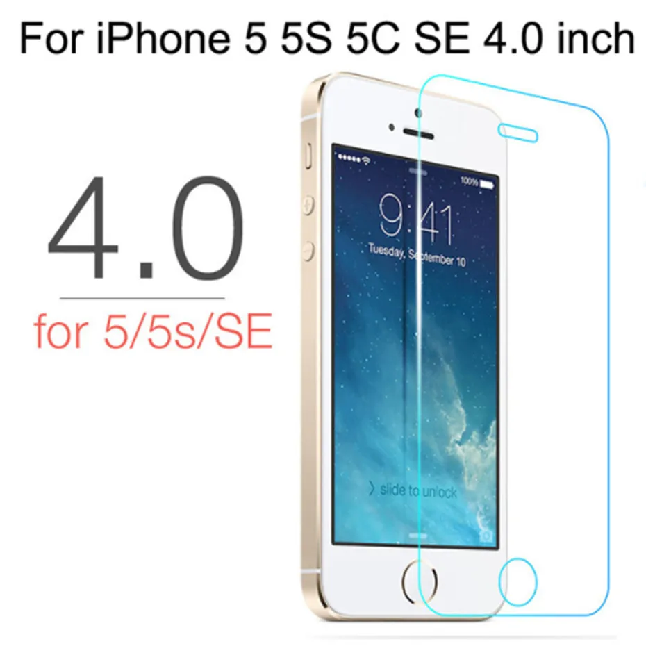 2 шт Защитное стекло для iphone X XS max 8 7 6 6s 5 5S se 4 4s XR XS 9 H защитный экран закаленное стекло для iphone 7 8 6s plus - Цвет: i5 5s 5c se