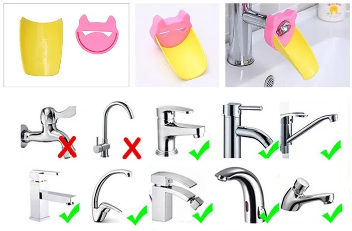 Симпатичный смеситель для раковины в ванную комнату удлинитель Краб Детские