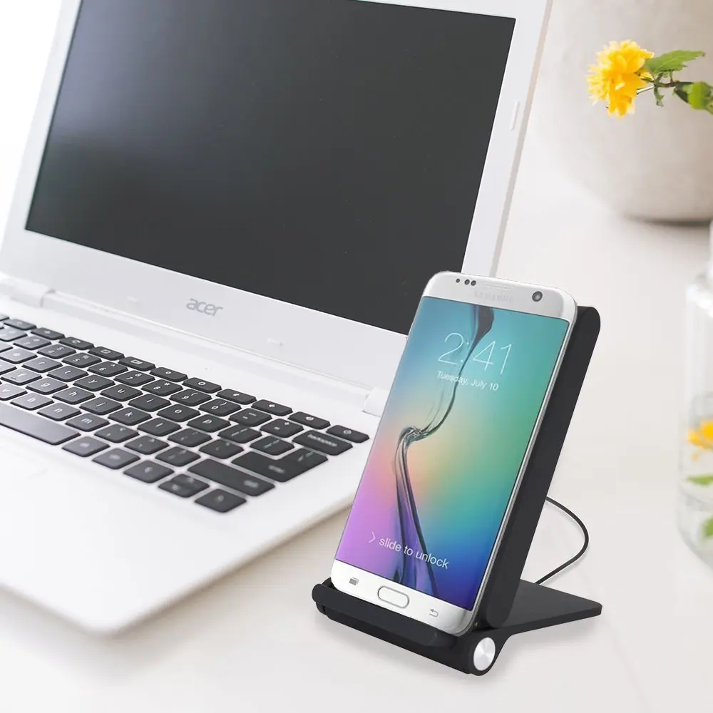 3 Coils Qi Беспроводной Зарядное устройство Док станция для iPhone 8X7 6 Plus/8 Plus samsung Galaxy S8 S7