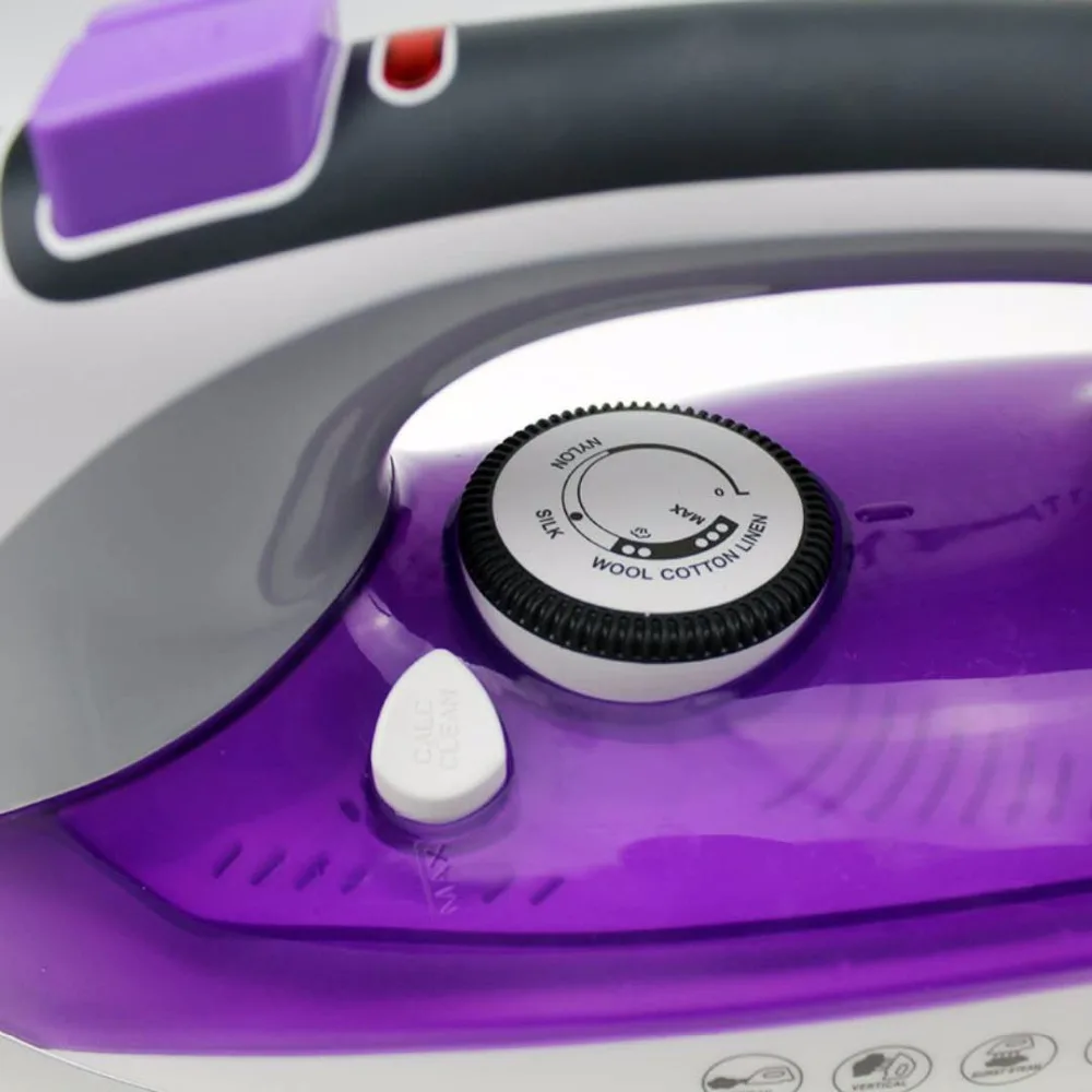 220V Electric Steam Iron for Clothes Handheld Thermostat Prevent Calcium Deposition Steamer Ceramic Base Plate | Бытовая техника