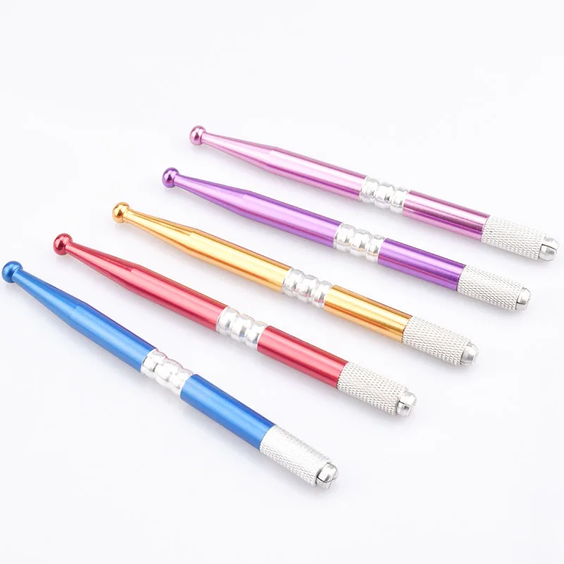 10pcs Tattoo Permanent Makeup Eyebrow Pen Dual-head Manual Microblading Embroidered Tools | Красота и здоровье