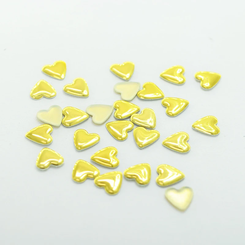 3D гвоздики для ногтей серебряный золотой сплав дизайн Стразы в форме сердца 6 мм