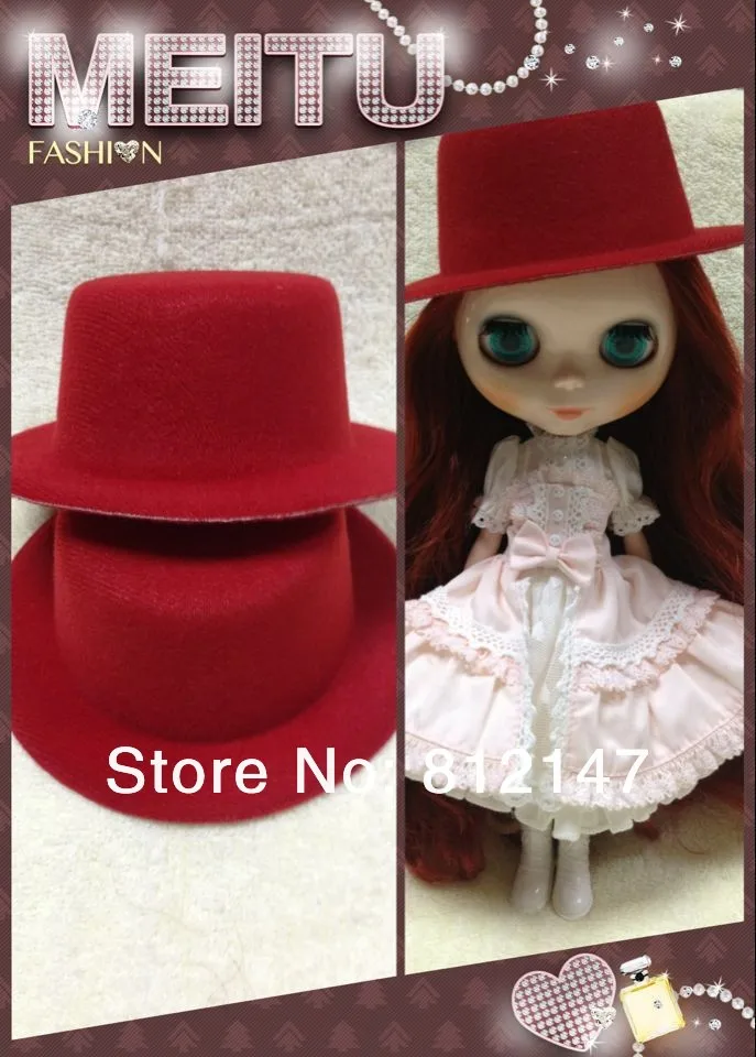Кукольная шапка Blyth красная | Игрушки и хобби