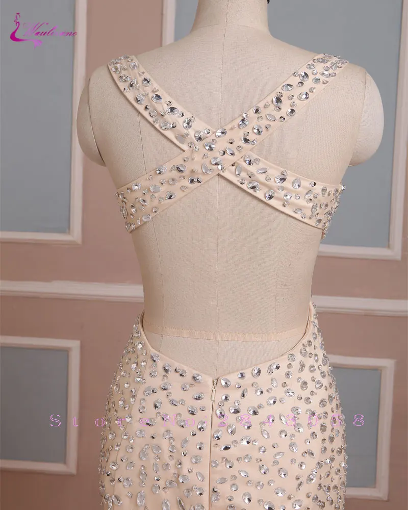 Waulizane очаровательное изящное вечернее платье с бисером и кристаллами Vestido v