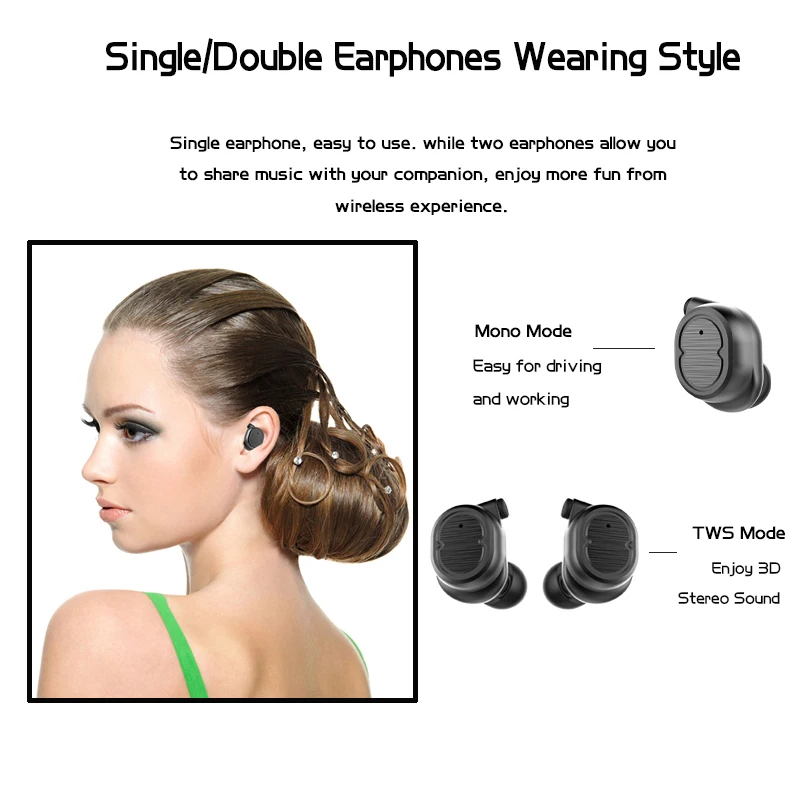 Наушники-вкладыши TWS с 8 водонепроницаемой экш-Беспроводной наушники Bluetooth 5 0 мини