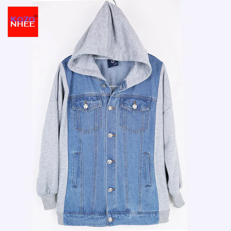 Свободная Женская Весенняя джинсовая куртка бомбер для женщин стеганая