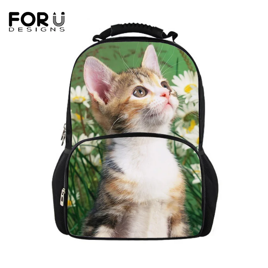FORUDESIGNS/сиамские Рюкзаки переноски для кошек Модный женский школьный рюкзак