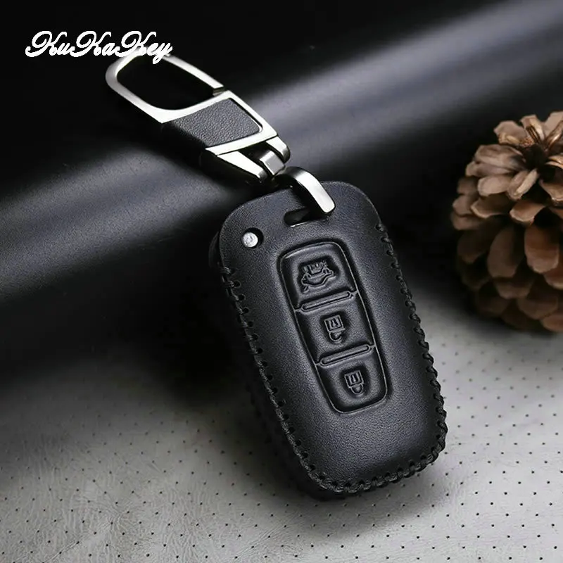 Кожаный защитный чехол для ключа автомобиля KUKAKEY KIA FORTE SPORTAGE K5 K2 SORENTO держатель