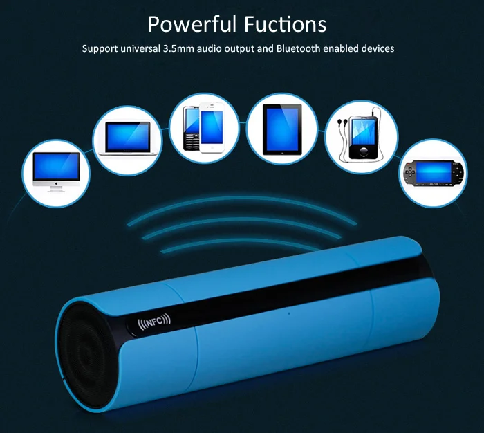 Zeroten KR8800 матовый беспроводной Bluetooth V3.0 светодиодный динамик с светочувствительным сенсорным NFC FM радио Поддержка USB TF карта