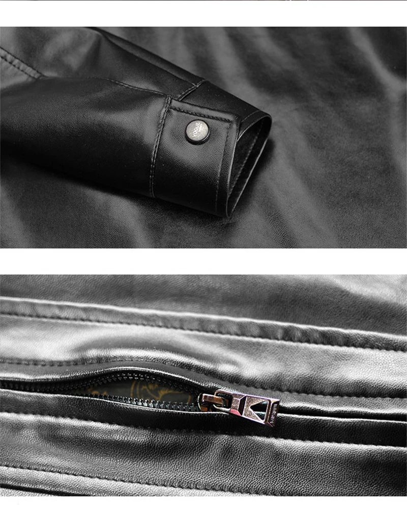 

XingDeng PU Leather fashion Jackets Men Loose Casual top overcoats Business Winter Male 80s costumes clothes plus 4XL