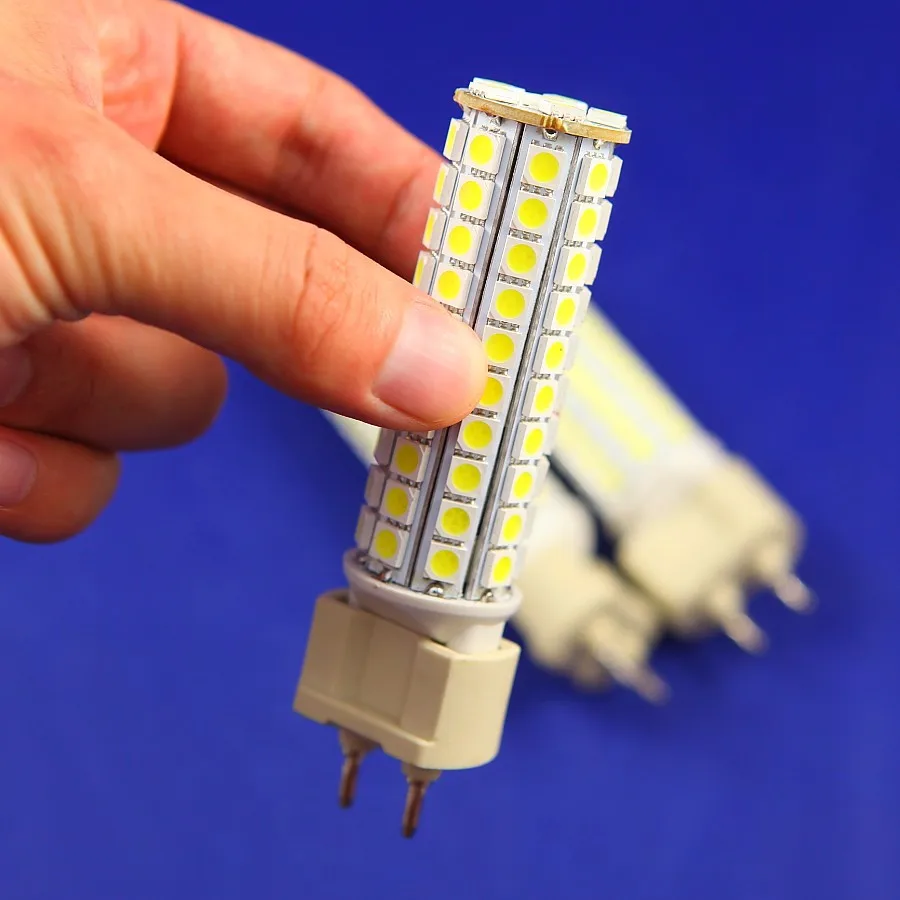 Бесплатная доставка 12 Вт светодиодный G12 лампа дневной белый AC85 265V 102 pcs Epistar SMD5050