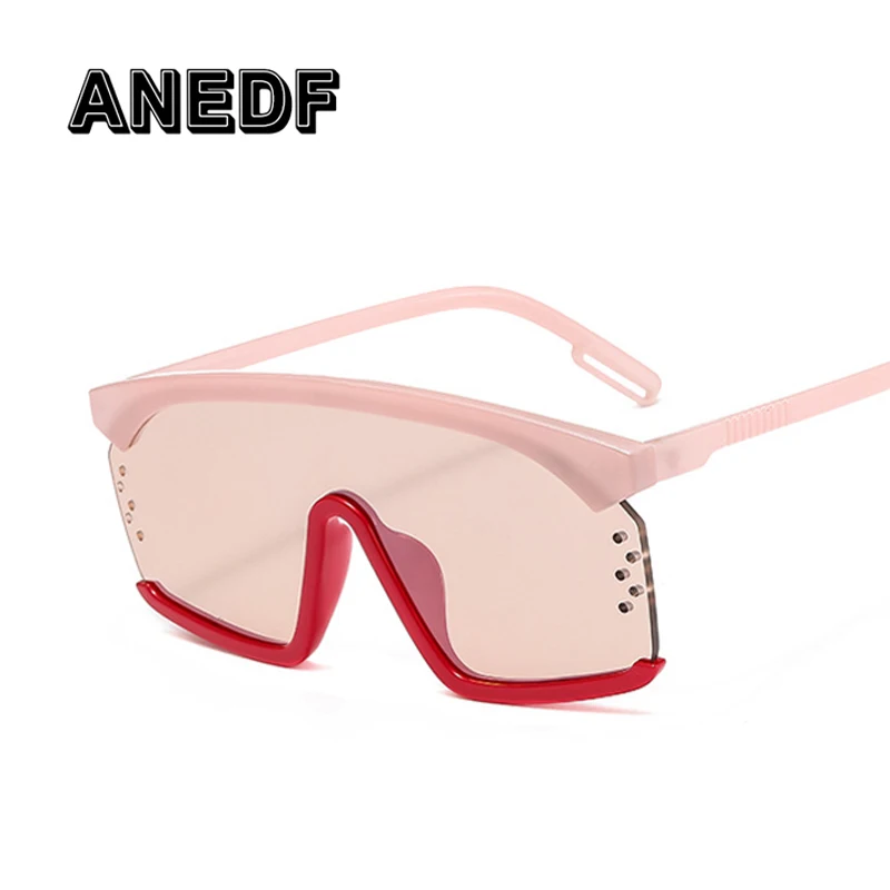 ANEDF 2019 Новый негабаритных Одна деталь очки Для женщин мужчин большой кадр цветные