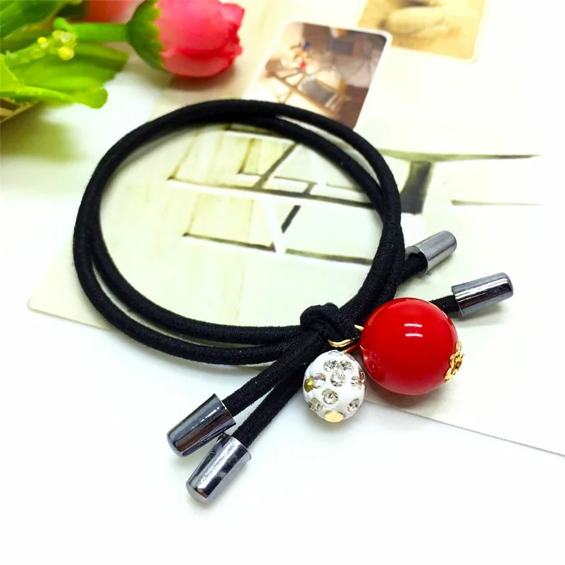 1 шт. Креативные аксессуары для волос с красными бусинами женщин повязка на