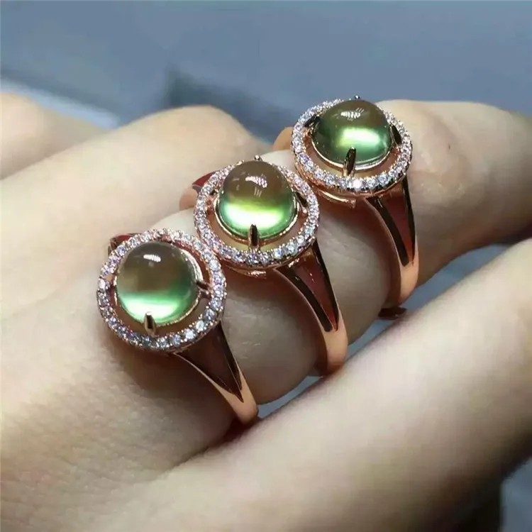 

KJJEAXCMY fine jewelry 925 Simple silver ring with small and fresh natural grape lady stone ring