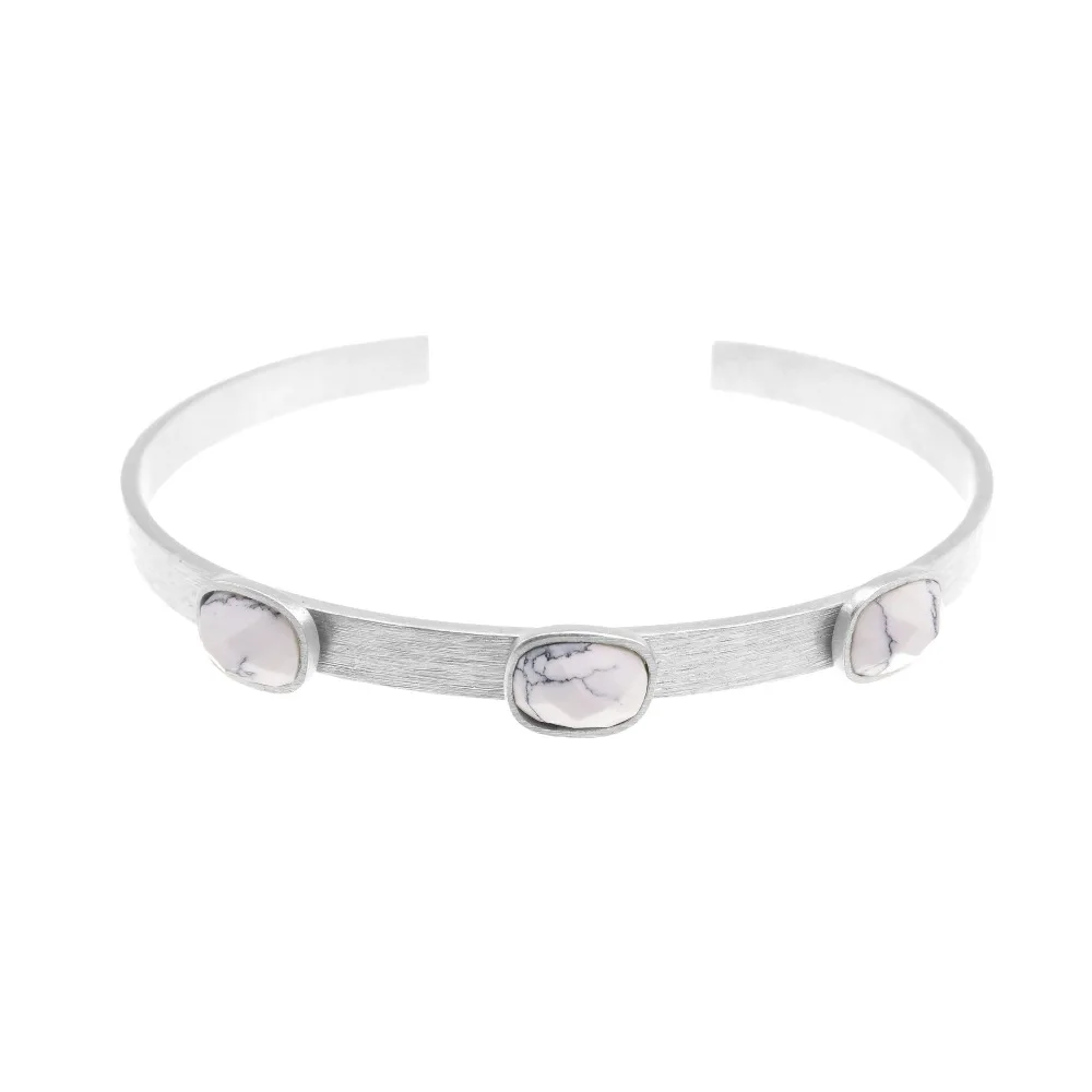 Chictopia Винтаж розовое золото SilverColor манжеты Браслеты сине белые и черный