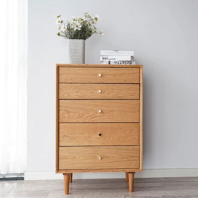 Cherry wood Луи модная мебель твердой древесины вишни деревянный сундук скандинавского черного ореха боковой шкаф - Цвет: Cherry wood