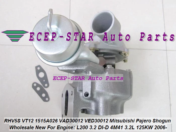 Турбо RHV5 RHV5S 1515A026 VT12 VT-12 VAD30012 VED30012 для Mitsubishi Pajero V80 V90 Shogun L200 3 2 DI-D 2006-4M41 3.2L 125KW |