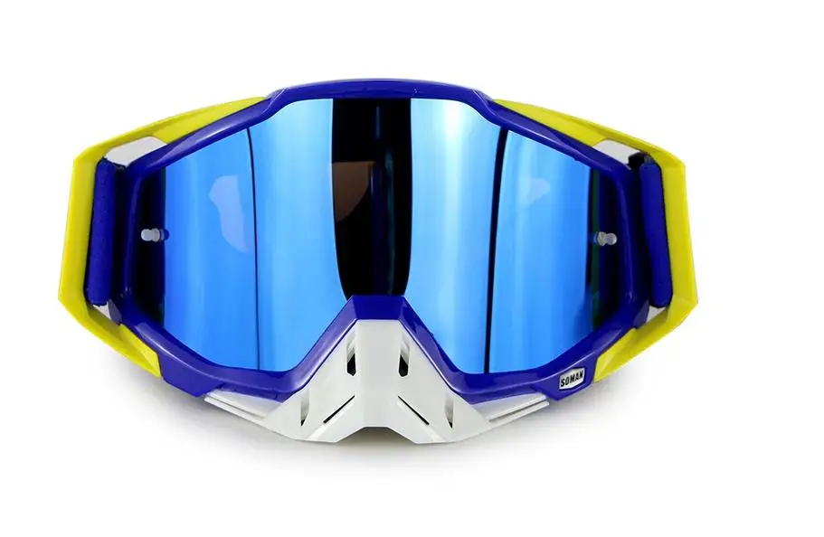 Blue Лидер продаж, оригинальные Брендовые очки Soman для мотокросса, ATV Casque, мотоциклетные очки, гоночные мотоциклетные солнцезащитные очки, велосипедные очки - Цвет: Blue