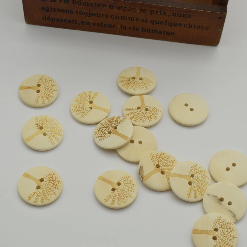 200 шт. деревянные пуговицы с двумя отверстиями 20/25/30 мм|button tree|wooden buttons30mm wooden buttons |