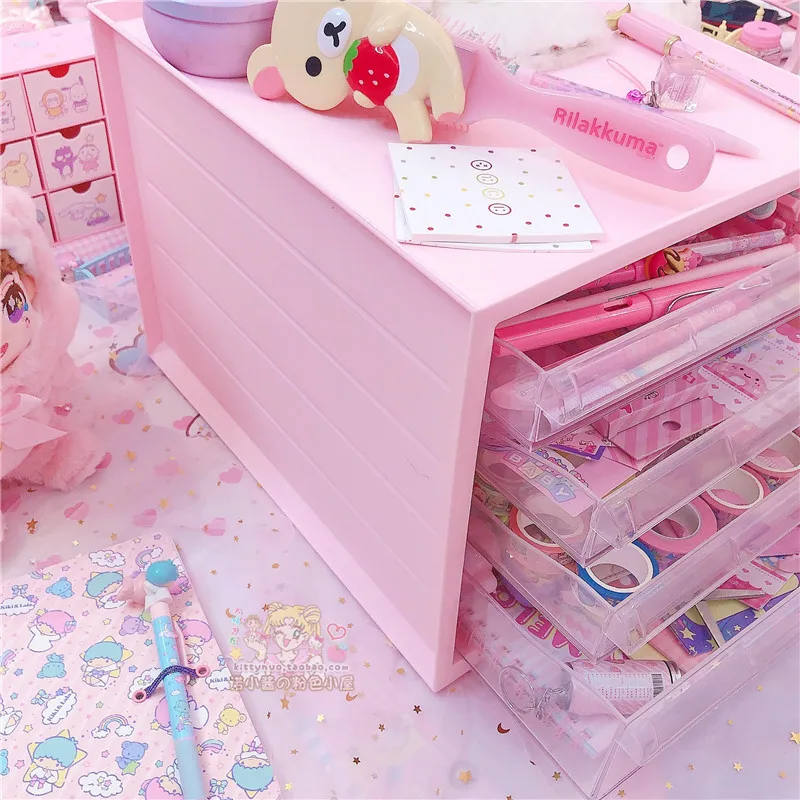 Large Capacity Cosmetic Storage Box Drawer Makeup Dressing Table Rack House Organizer Container Masking Tape Collection |