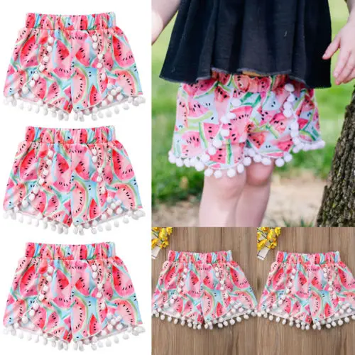 Одежда для малышей шорты шаровары арбуз фрукты печати детские брюки из хлопка с