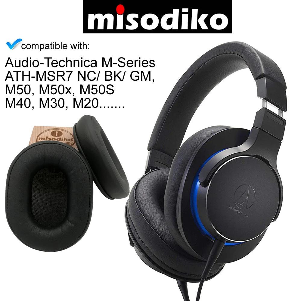 Misodiko Сменные амбушюры для наушников Audio Technica ATH M50x M40x M30x MSR7 Sony MDR 7506|Аксессуары