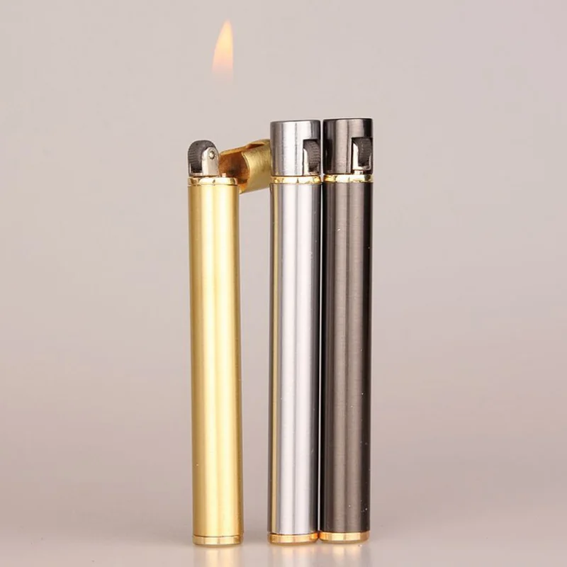

Creative Mini Cigarette- shape Lighters Butane Gas Flame Metal Torch Cigar Lighter Novelty Gadget Smoker Gift