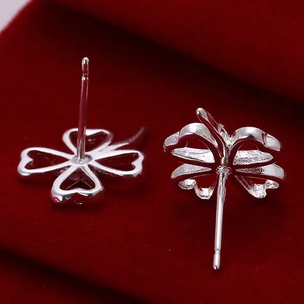 Модные посеребренные серьги для женщин 925 ювелирные изделия в виде