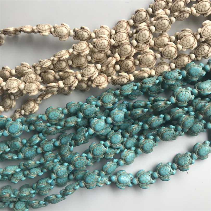 5 нитей оптовая продажа морская черепаха Howlite свободная бусина разноцветный