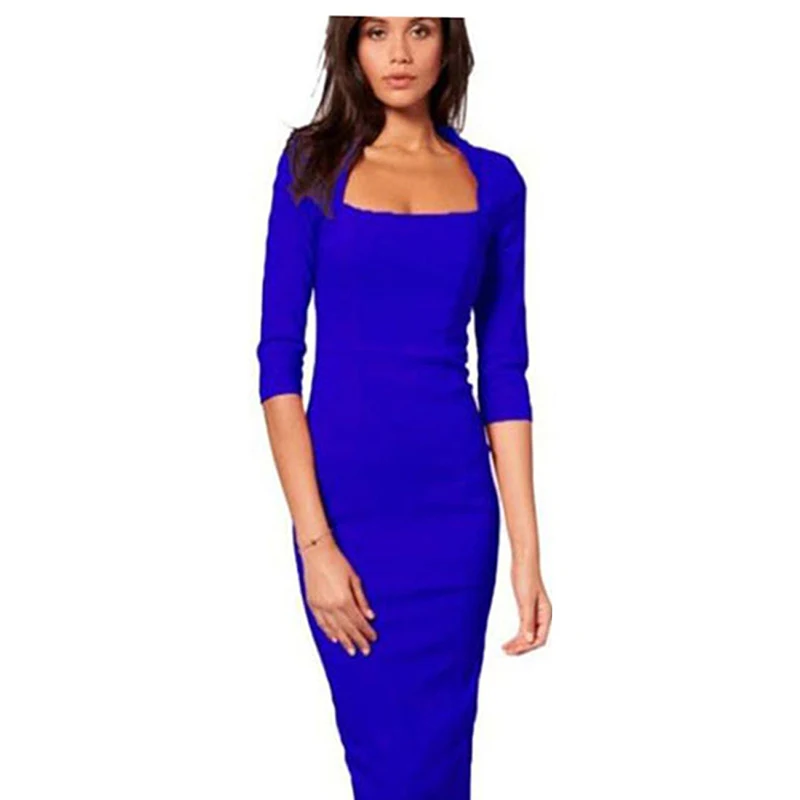 Aamikast женское сексуальное элегантное платье с квадратным воротником осенне